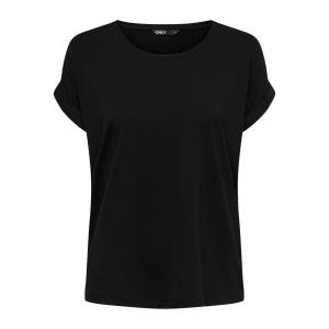 15106662-2861071-t-shirt-for-kvinnor-only-moster-manches-courtes-col-rond-svart-solid-svart