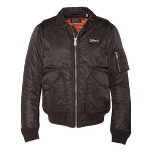 210100rs-dark-brown-klassisk-bomberjacka-schott-cwu-morkbrun
