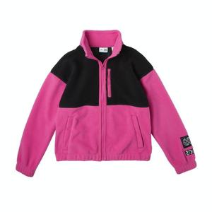 3350009-43012-sweatshirt-med-dragkedja-for-barn-o-neill-progressive-sherpa-fuchsiarod-fargblock