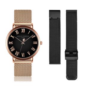 sab6-1-damklockor-och-klockarmband-amelia-parker-grand-noir-rosa-guld-36-mm