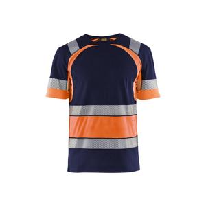 342110308853-3421-t-shirt-med-hog-synlighet-blaklader-marinbla-orange-fluo