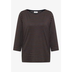 324053-27337-randig-batkrags-t-shirt-for-damer-cecil-urban-morkbla-kakao-taupe
