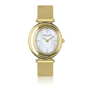 cmc7-b034g-damklocka-clare-moss-clare-pearl-mesh-gold-mop-34-mm