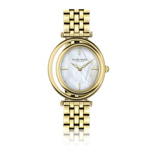 cmc7-b094g-damklocka-clare-moss-clare-pearl-link-gold-mop-34-mm