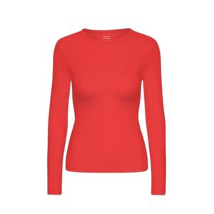 cs2055-redtangerine-langarmad-t-shirt-for-kvinnor-colorful-standard-organic-rod-mandarin