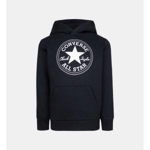 9cc858-023-sweatshirt-med-huva-for-barn-converse-fleece-ctp-core-po-svart-svart