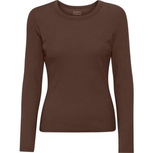 cs2055-coffeebrown-langarmad-ribbad-t-shirt-for-kvinnor-colorful-standard-organic-coffee-brown-kaffe-brun