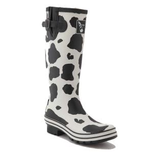 bottes-cow-noir-blanc-regnstovlar-for-kvinnor-evercreatures-cow-svart-vit