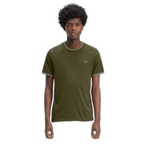fpm1588-w92-t-shirt-med-dubbelkant-fred-perry-vert-bouteille-gris-huitre-clair-vert-laurel-wreath