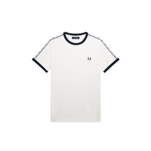 fpm4620-129-t-shirt-med-kontrastfargad-kant-och-band-fred-perry-129-snovit