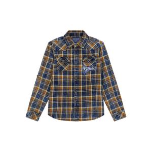 l5yh02-wgfs0-l050-barnjusterbar-langarmad-skjorta-i-twill-guess-blue-brown-check