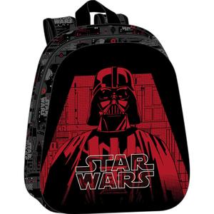 8412688553020-3d-ryggsack-for-barn-hasbro-star-wars-darth-vader-svart-rod-27x10x33-cm