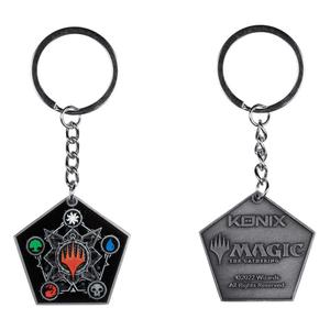 knx78441121183-forpackning-med-5-nyckelringar-konix-magic-the-gathering-svart-gra-tu
