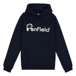 pfd0035-203-sweatshirt-med-huva-penfield-bear-chest-print-marinbla