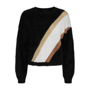 17143930-4351898-sweatshirt-for-kvinnor-pieces-pcmilo-lurex-svart-ljus-guld-cloud-dancer-almond