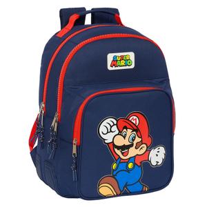 8412688557325-ryggsack-med-2-fack-for-barn-safta-super-mario-bros-bla-32x15x42-cm