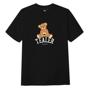 tee-teddy-tartan-black-t-shirt-tealer-teddy-bear-black-svart