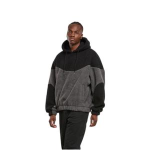 tb7924-13014-sweatshirt-med-huva-urban-classics-weavy-colorblock-teddy-magnet-svart